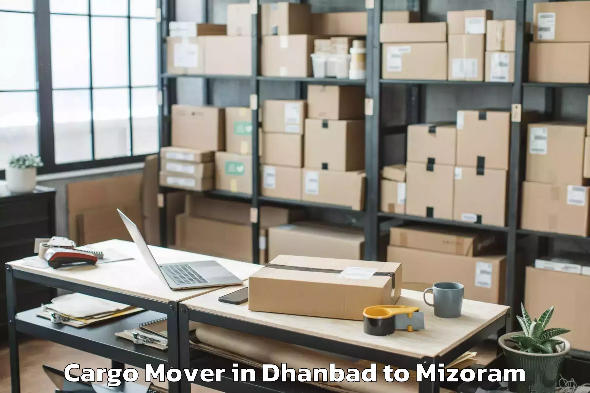 Affordable Dhanbad to Tlangnuam Part Cargo Mover